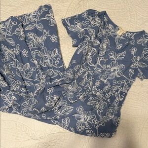 Cynthia Rowley Blue Floral Maxi Dress